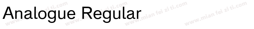 Analogue Regular字体转换